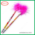 Conform to ASTMD-4236 non toxic bass wood HB pencil with eraser